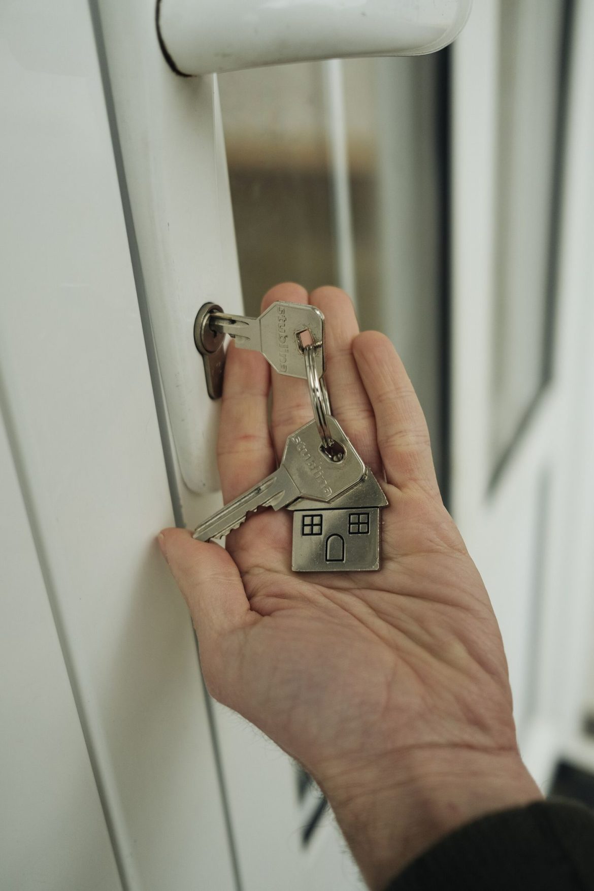 Keys in a front door